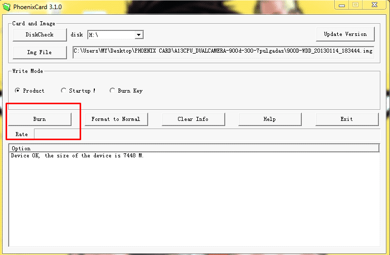 Flash Firmware Using PhoenixCard