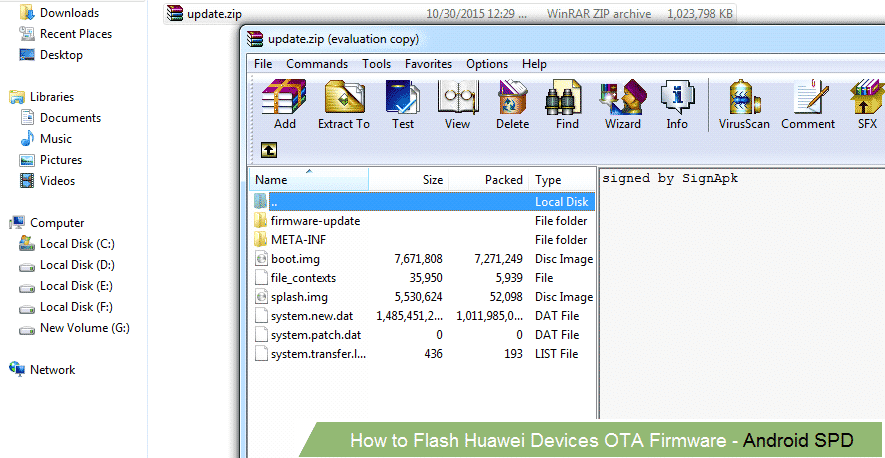 Flash OTA Firmware Huawei