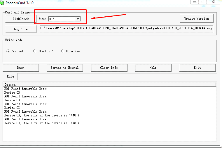 Flash Firmware Using PhoenixCard