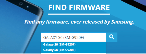 find Samsung Firmware