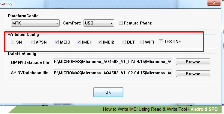 write dual imei