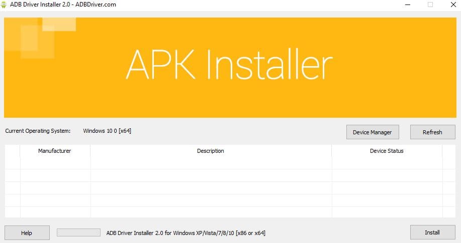 adb interface driver download windows xp