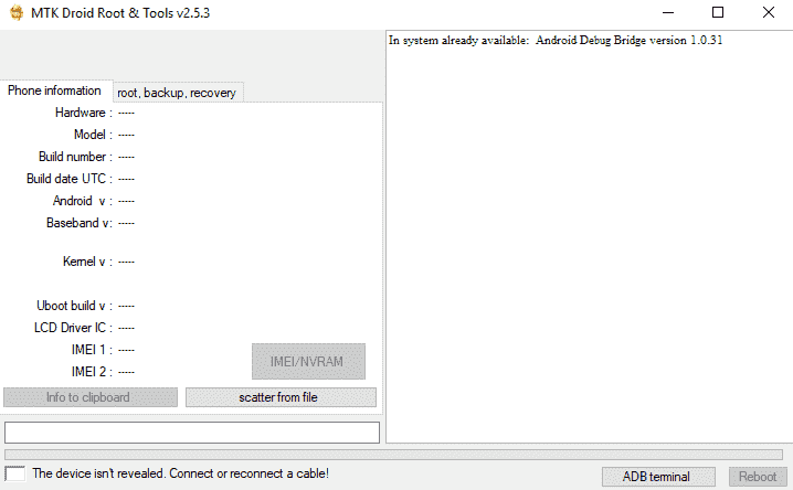 MTK Droid Tool 2.5.3 (Root Android) Download for Windows PC