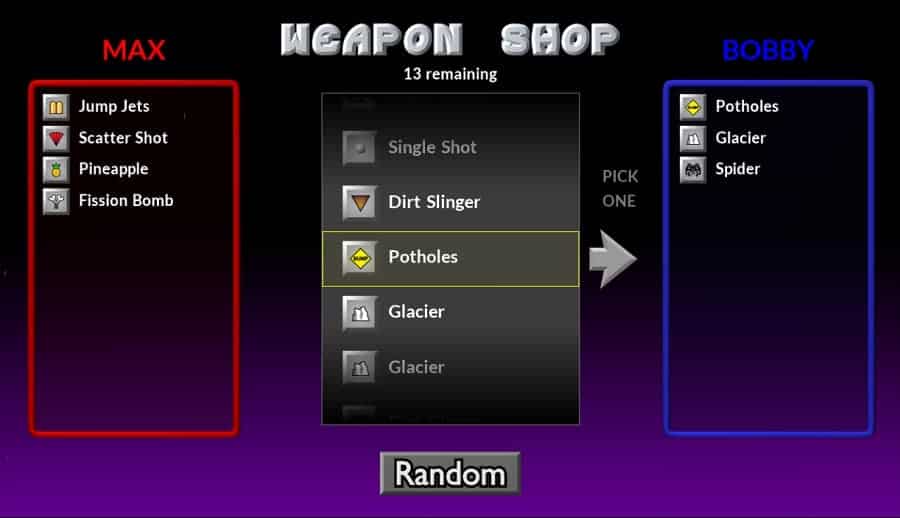 Pocket Tanks MOD APK Weapons Unlocked