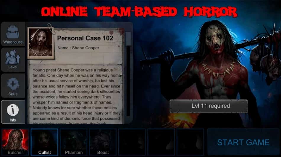 Horrorfield MOD APK Unlock All Characters