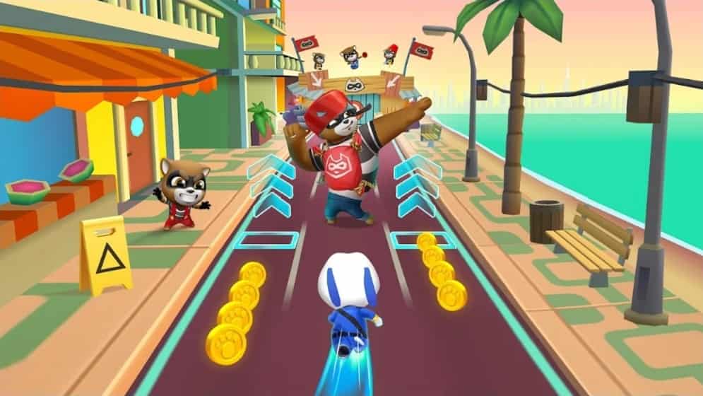 Talking Tom Hero Dash MOD APK Unlimited Money Gems