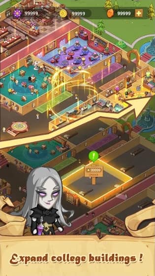 Idle Magic School MOD APK Unlimited Gold