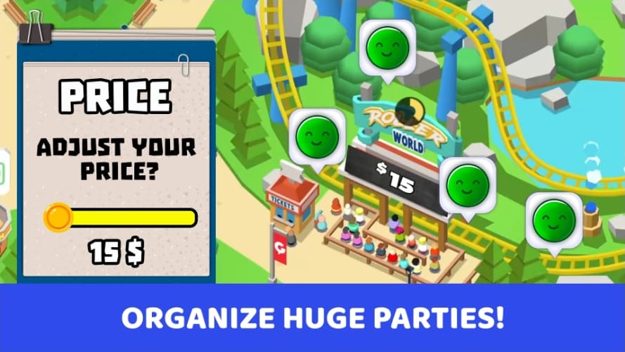 Idle Theme Park Tycoon MOD APK Free Purchase