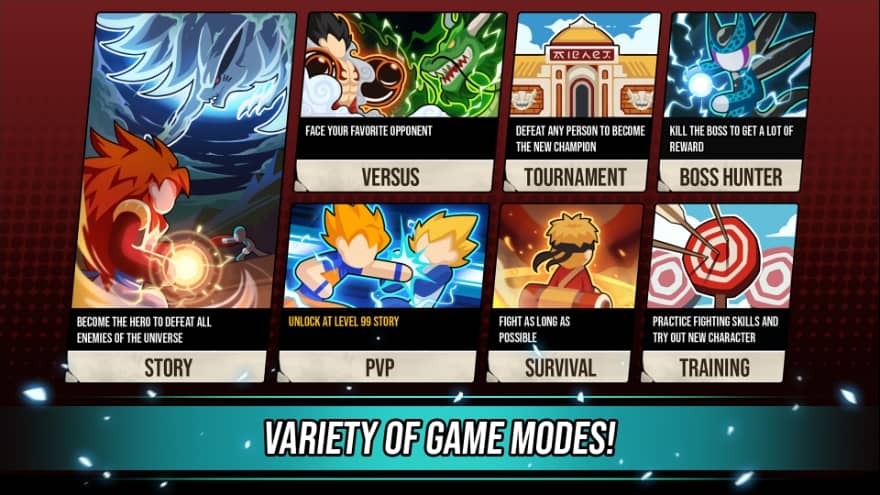 Super Stickman Dragon Warriors MOD APK MOD Menu